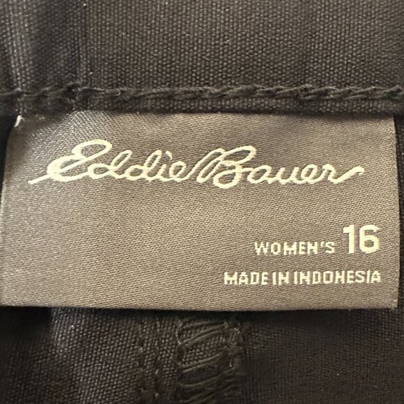 Eddie Bauer Women's Convertible Pant Size 16 Black Adjustable Length UPF 50+ NEW - Picture 4 of 15